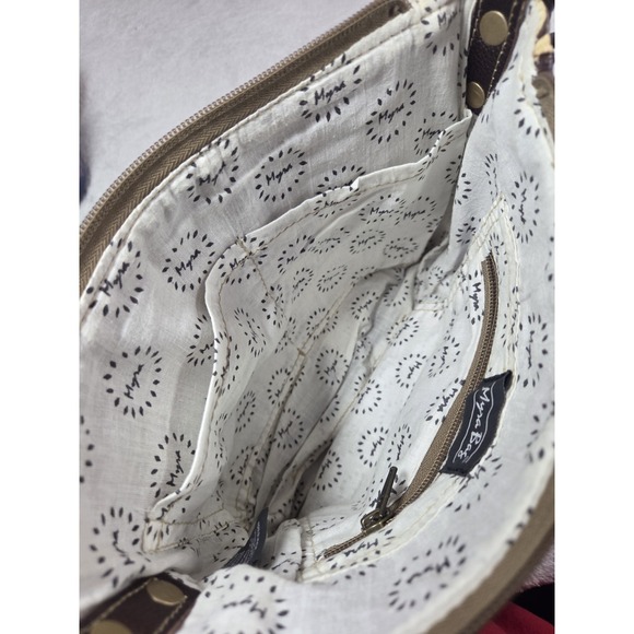 Myra Bag Cowhide Leather Crossbody Western Tooled Floral Boho Purse - Picture 8 of 16